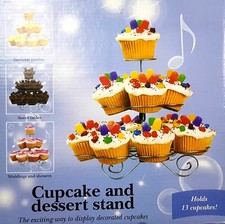3 TIER CAKE STAND CUPCAKE BIRTHDAY PARTY / WEDDING PARTY TOWER STAND