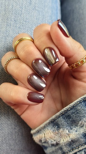 Red aspen press nails - press, on