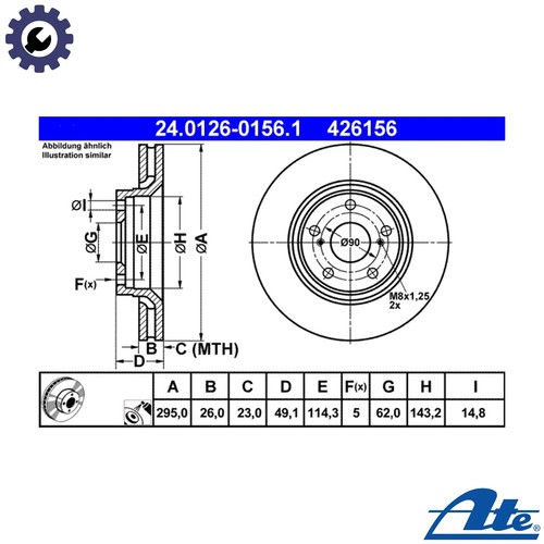 Brake disc 0126 0156 1 - disc, 24.0126-0156.1