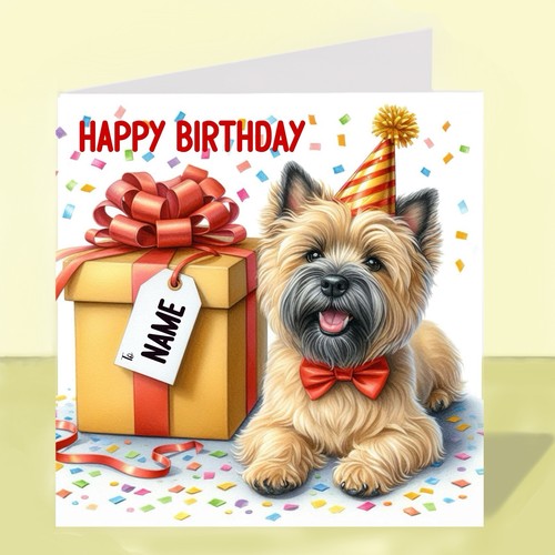 Personalised cairn terrier dog - personalised,