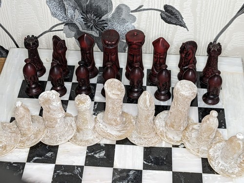 Medieval heads chess - heads, set