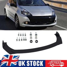 Gloss Front Bumper Lip Spoiler Splitter For Renault Clio Hatchback MK3 2007-2012