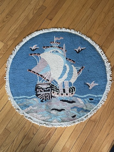 1920 antique chinese rug round - antique,