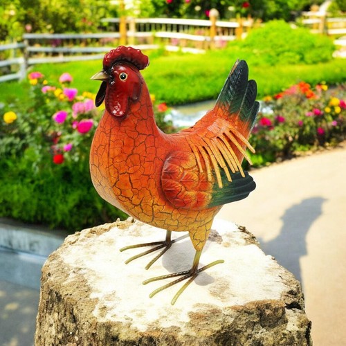 Metal red hen 32cm 16cm - x, x