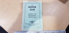 AUSTIN MODELS A40 RUNNING & MAINTENANCE ISTRUCTIONS MANUAL