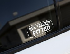 2x GPS TRACKER FITTED CAR STICKERS DECALS BUMPER WINDOW VINYL PROTECTED SECURITY