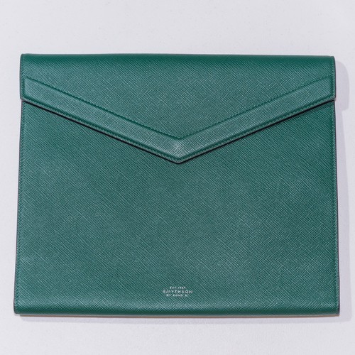 New smythson green leather - smythson,