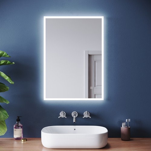Illuminated bathroom mirror - bathroom,