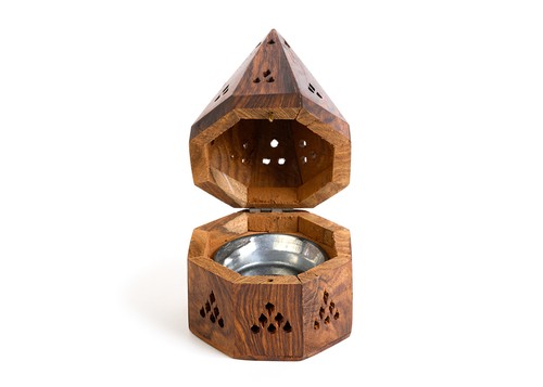 Wooden incense holder burner - wooden,