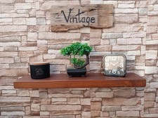 Vintage,floating,solid wood,handmade shelves 14.5cm/5inch. Invisible supports.