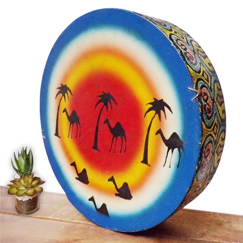 Hand painted drum animal - painted, skin