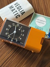 Vintage VEGLIA Alarm Clock,Battery Powered,Made In Italy Old Stock Brand New
