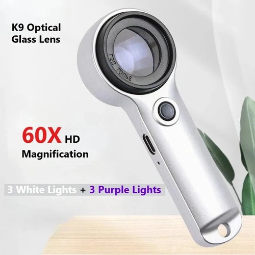 60x magnifying glass - hd, uv