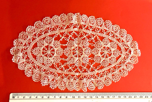Fine small oval - antique, lace