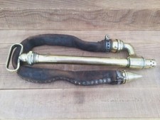 Antique Solid Brass Water Pump & Heavy Gauge Leather Hose - Nesthill Clip
