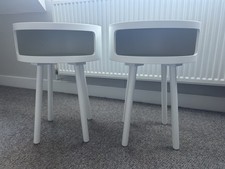 2 x Habitat Bumble Bedside / Side Tables in White