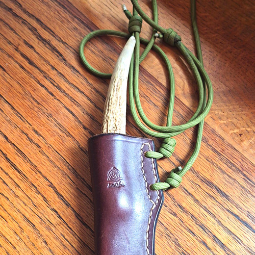 Brown leather knife - brown,