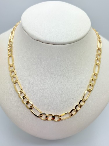9ct yellow solid gold figaro - 9ct,