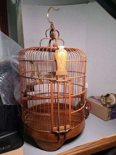 Vintage chinese bamboo bird - ,