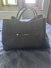 Fiorelli Agatha Grab Bag In Black detachable shoulder strap Gold compartments