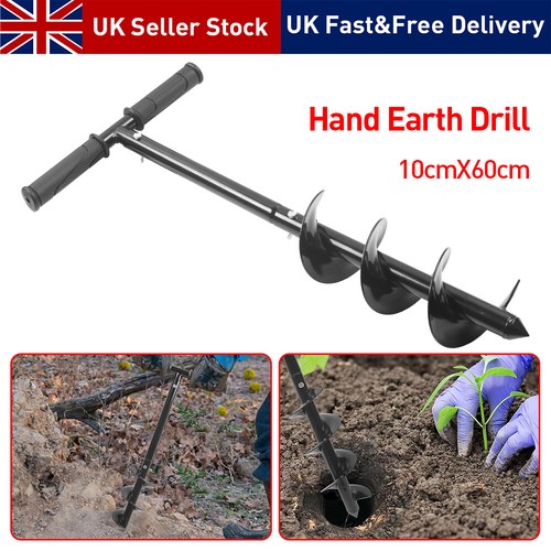 Manual hand earth auger - 4",
