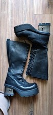 New Rock Black Lace-up Metal