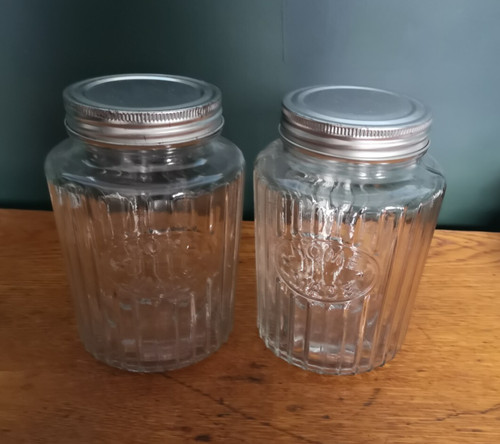Vintage style glass storage - style,