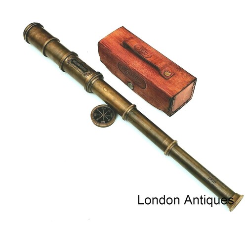 Brass telescope antique - brass,