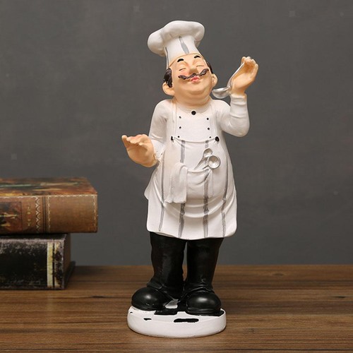 Resin chef figurine - resin,