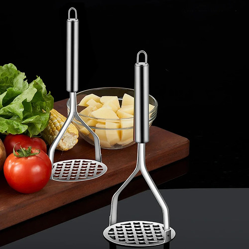 Stainless steel potato masher - steel,
