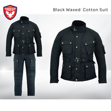 WARRIOR Motorcycle Suit Waxed Cotton Waterproof CE Armour Breathable