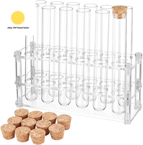 Pcs glass test tubes with - 12,