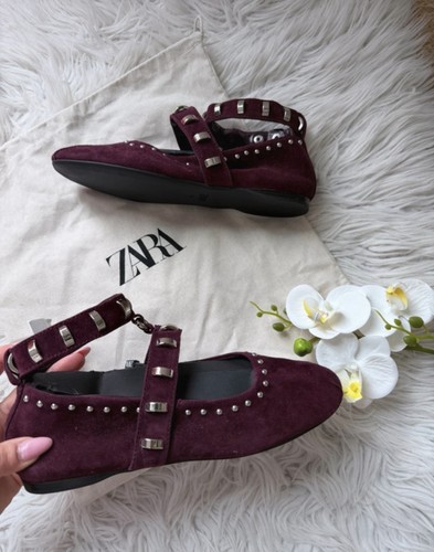 Zara studded ballet flats - zara, nwt