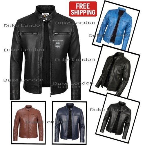 Men leather jacket cafe - men’s,