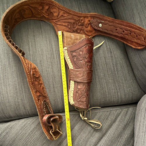 Vintage tooled leather western - leather,