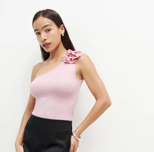 Reformation pink blouse - size, s