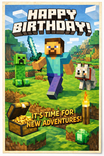 Personalised minecraft game - personalised,
