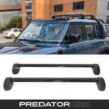BLACK ROOF RACK CROSS BARS LOCKING RAILS FOR LAND ROVER L663 DEFENDER 110 2020+