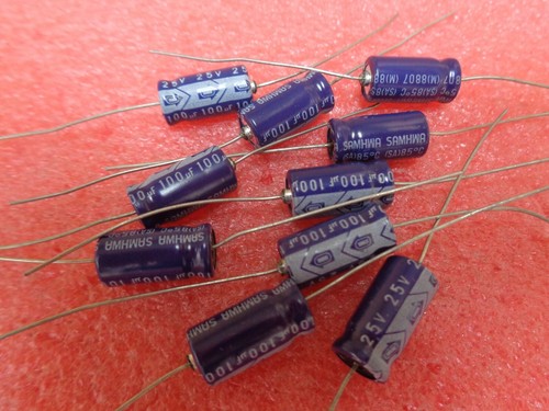 100uf 25v axial - axial, electrolytic