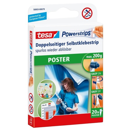 Tesa powerstrips poster - tesa, uk
