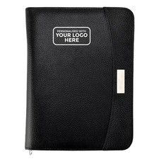 Personalised Logo A5 Zipped Executive Conference Folder, Ring Binder Portfolio