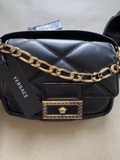 Versace Quilted Black Leather