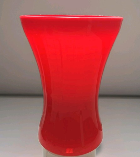 Red acrylic vase 20cm hand - red,