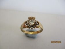 Vintage 9ct 375 Yellow Gold CZ