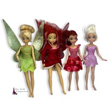 Disney Fairy Dolls - Tinkerbell x 2 And Rosetta x 2, Need TLC