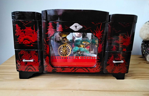 Oriental large black red - large,