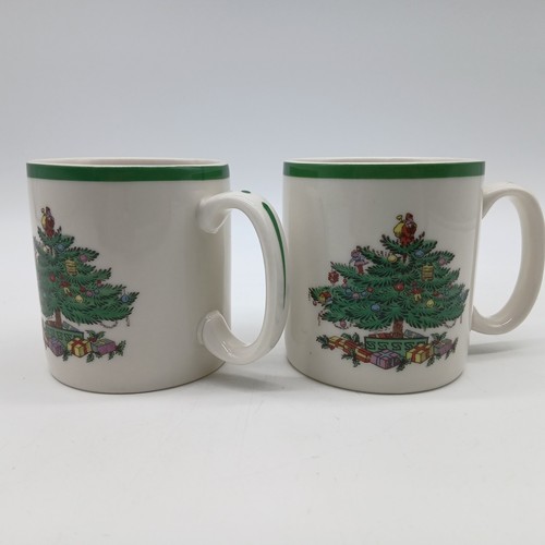 Spode christmas tree mugs - christmas,