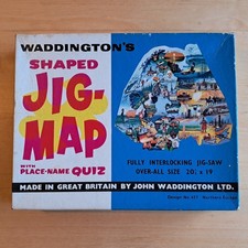 Vintage 'Northern Europe' Waddington's Jig-Map 1970s Map Jigsaw Puzzle *Checked*
