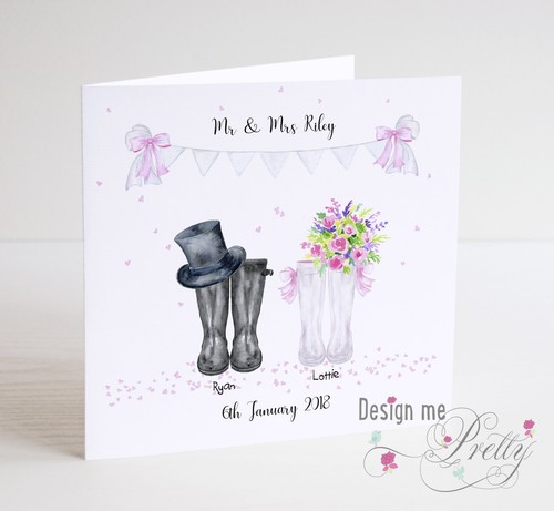 Personalised wellies wedding - personalised,