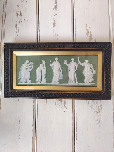 Framed wedgwood jasper plaque - framed,